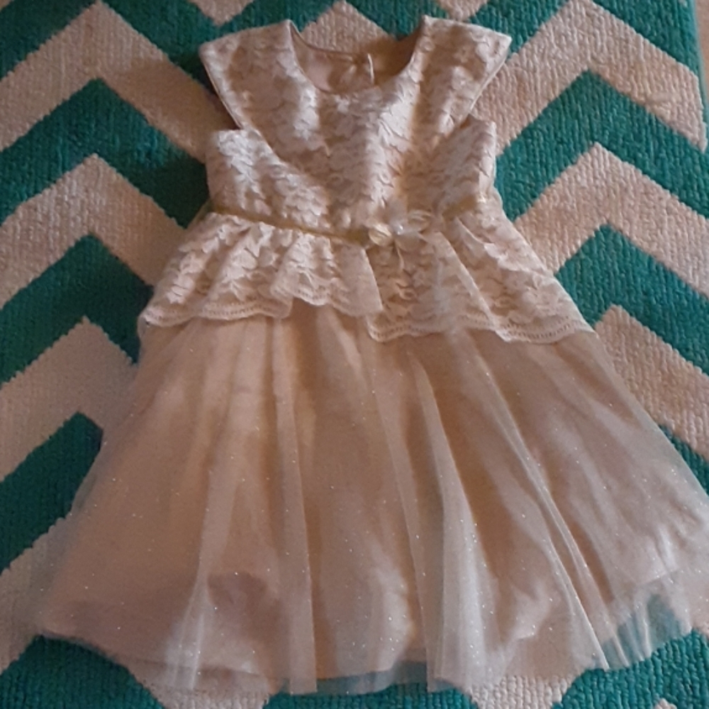 Gold and cream colored dress